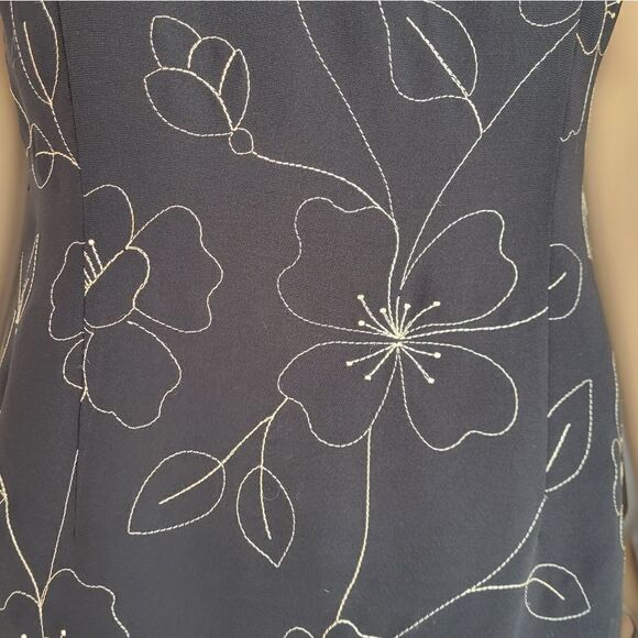Ann Taylor Loft floral Black Sleeveless Dress - Picture 4 of 7